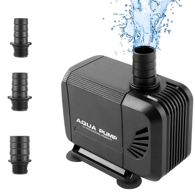 Pond Pump 3000 L/h, Submersible Water Pump For Pond Fountain Aquarium Rock Garden, Ultra Quiet Water Feature Pump With Filter And 3 Nozzles 19 Mm / 22 Mm / 25 Mm, Max Delivery Head 2.8 M (40 W)