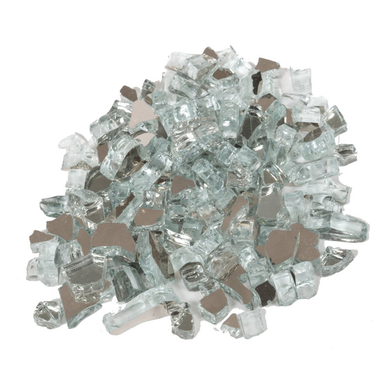 Accessoire de foyer d'extérieur en verre 0,25 po Dagan, Argent, 1/4 po d'épaisseur
