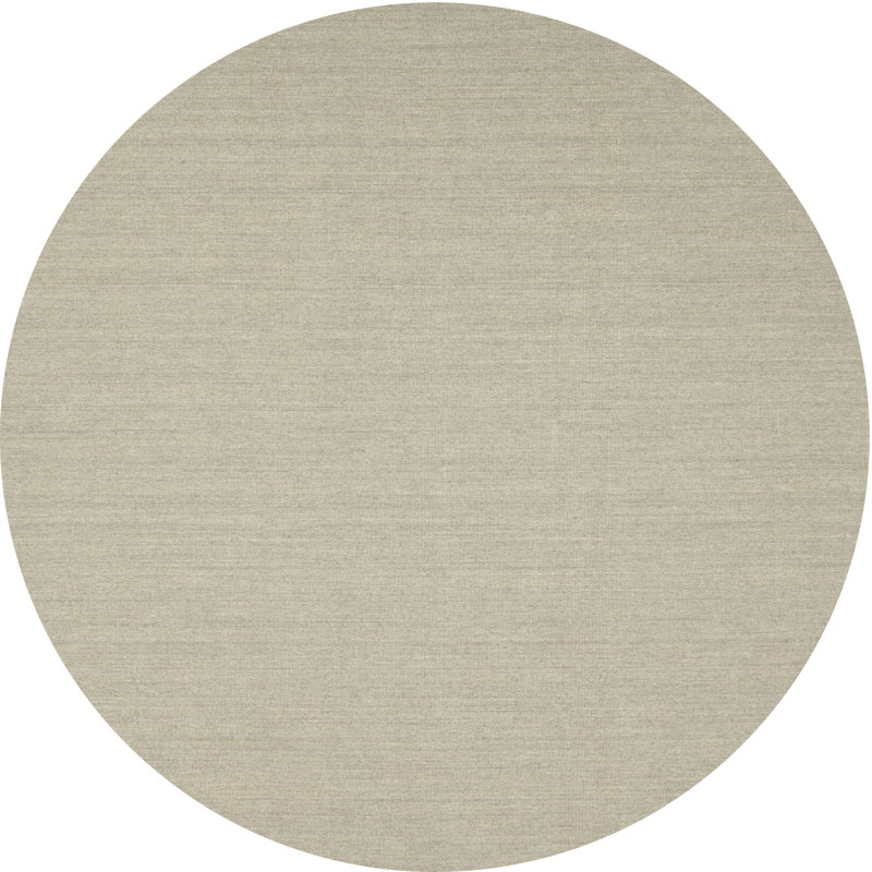 Tapis beige contemporain, Rond 7 pi x 7 pi