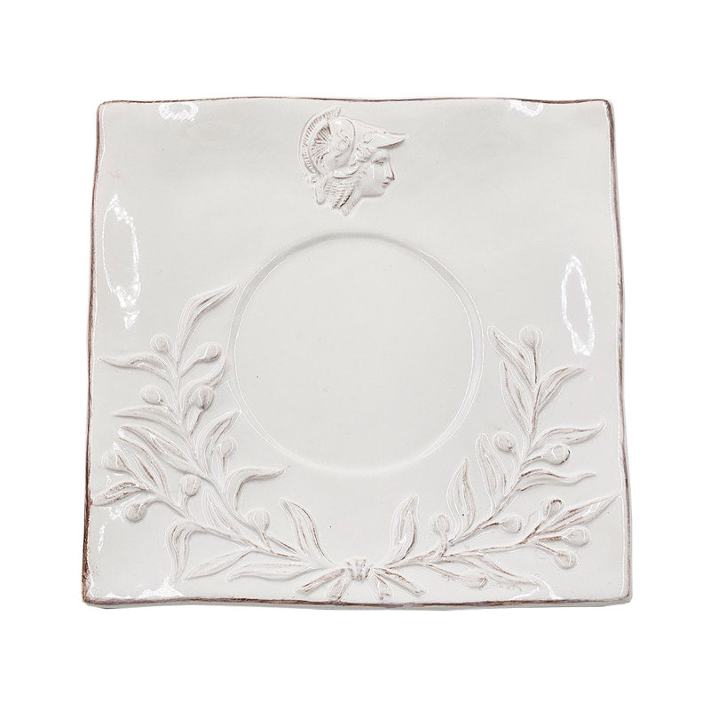 Handmade Ceramic / Porcelain Metal Decorative Plate - Set of, 0.5" H x 8.5" W x 8.5" D