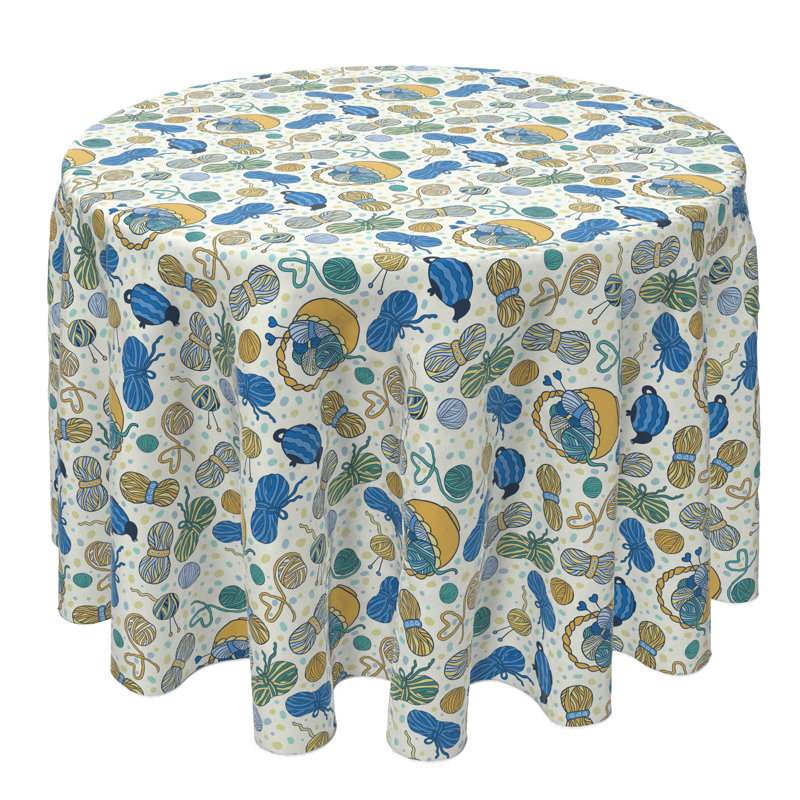 Round Cotton Twill Tablecloth