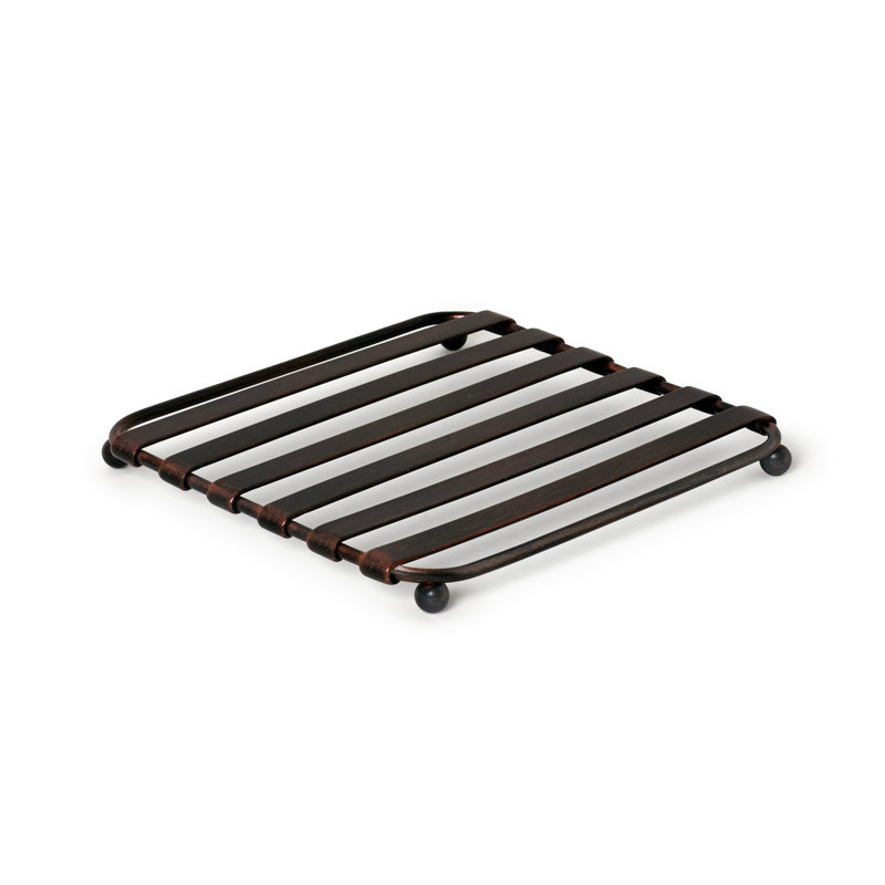 Dessous-de-plat en acier inoxydable Petula, Bronze huilé