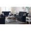 Causeuse convertible en polyester bleu foncé Primenest Collection Zenaero