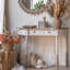 Console rectangulaire en bois massif blanc