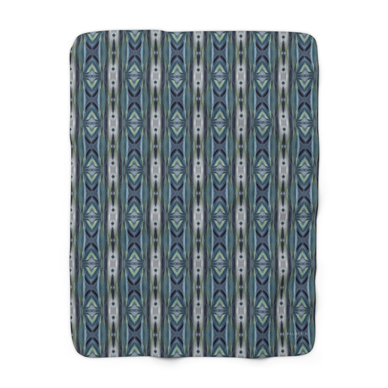 Jeté en molleton Sherpa - Bleu baryton