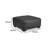 Burt Oversized Accent Ottoman, Dark Graphite Grey Polyester, 40 Inch