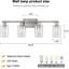 Éclairage de salle de bain à 4 lumières à intensité variable Benikel