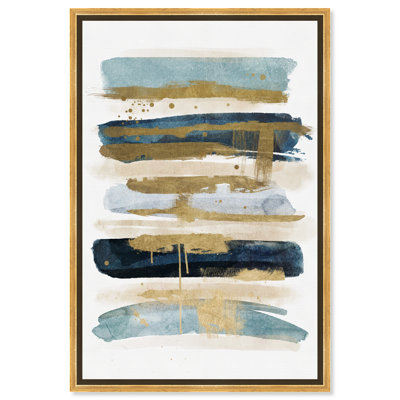 " Abstract Ocean Line, Modern & Contemporary Blue "