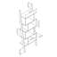 Bibliothèque présentoir en bois H 71 "à 5 tablettes Akyrie