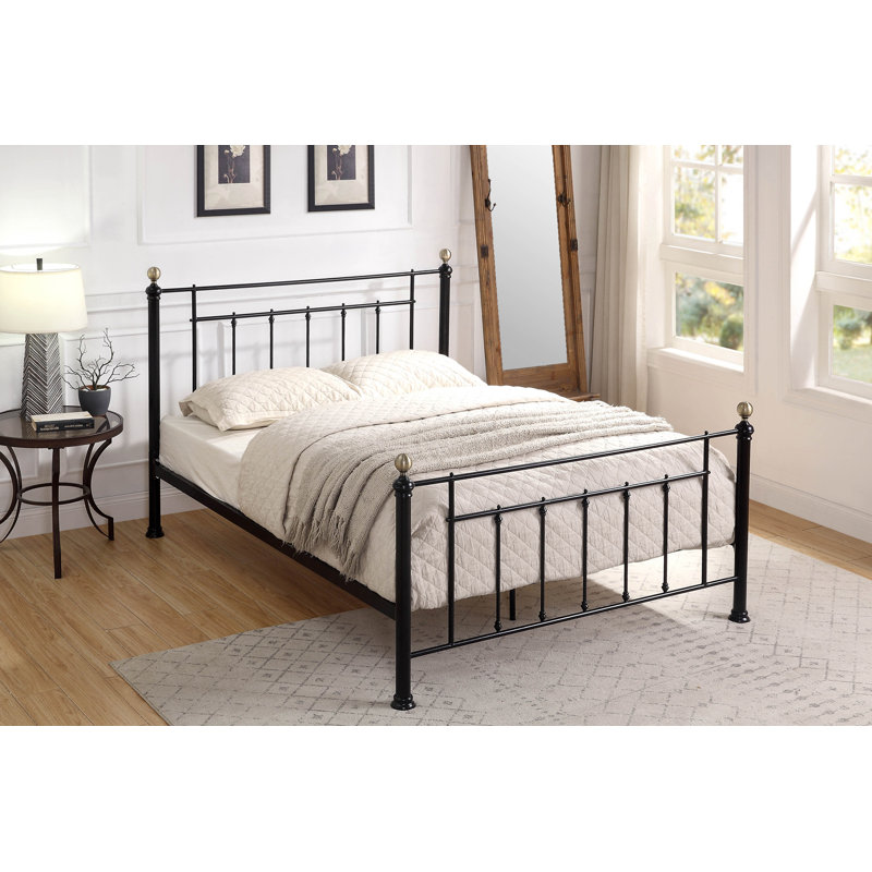 Laidman Bed, Double (4'6), Black, 19cm Double Memory Foam