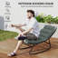 2 chaises berçantes de patio avec coussins 2 pièces