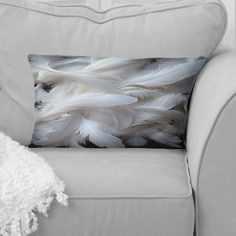 Light As A Feather I - Feathers Printed Throw Pillow
