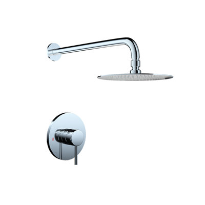 Système de douche à pluie mural rond Topcraft 10 pouces Topcraft