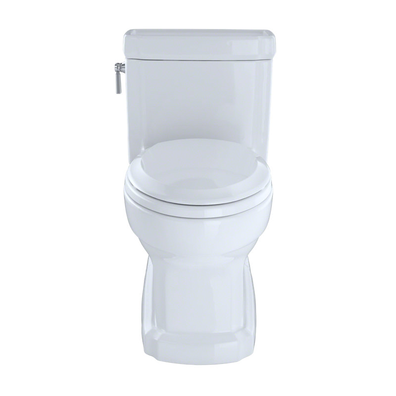 Guinevere® ADA Compliant 1.28 GPF Elongated One-Piece Toilet with SanaGloss Glazing, Cotton