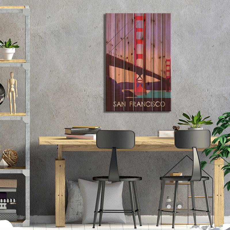 San Francisco I, H 40 po x l 26 po x P 1,5 po