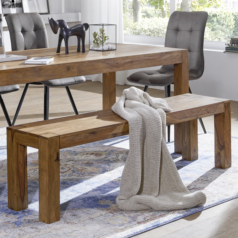 Warrenville Solid Wood Bench, 45cm H x 140cm W x 35cm D, Sheesham