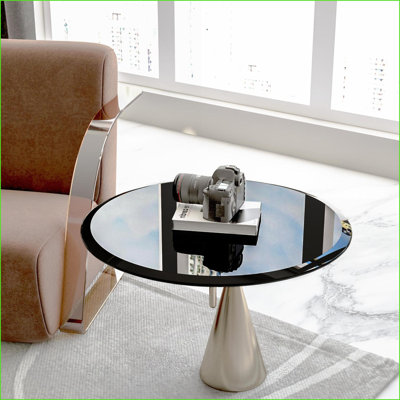 20 Inch Round Tempered Glass Coffee Table Top, 1/4" Thick – Polished Edge, Easy-Clean