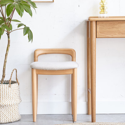 Banc de tabouret en bois de hêtre naturel pour salle à manger, chambre à coucher