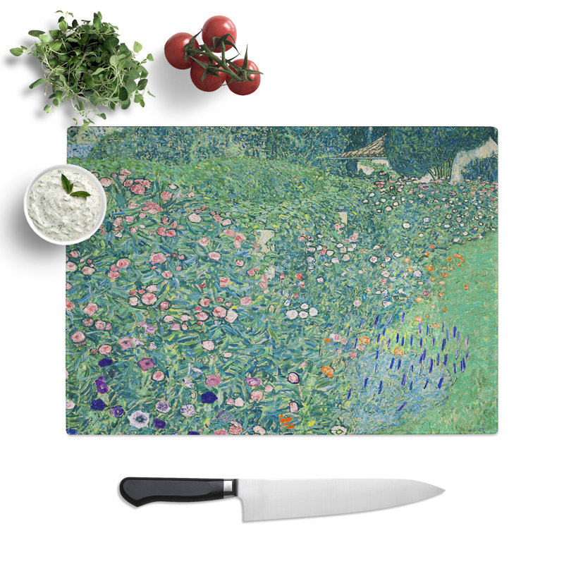 Italian Garden by Gustav Klimt Chopping Board, 0.4cm H x 20cm W x 28.5cm L