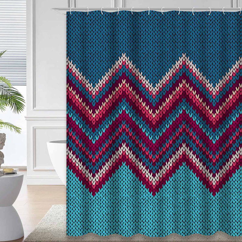 Rideau de douche bleu foncé à 12 crochets, L 72 po x l 72 po