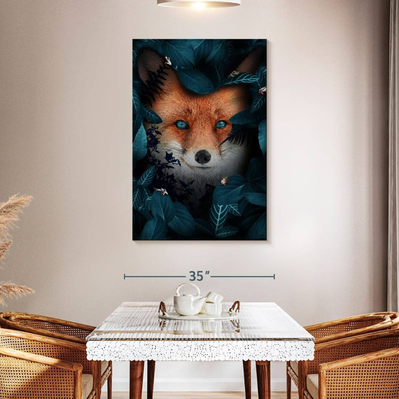 Brampt Blue Eyed Red Fox, 48" H x 32" W