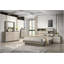 Table de chevet 2 tiroirs de style moderne en bois beige et brun