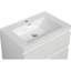 Meuble-lavabo flottant de 30 po pour la salle de bain. Bassin en résine, tiroirs à fermeture en douceur. Blanc brillant 24V11-30Gw. Rangement de salle de bain contemporain avec lavabo, armoire moderne. Espace supérieur