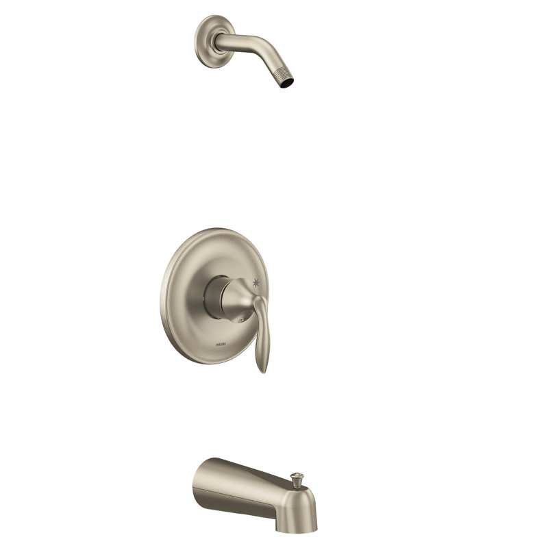 Eva Tub and Shower Faucet, Brushed Nickel