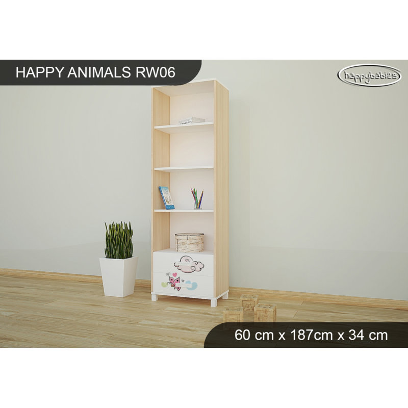 187cm H X 60cm W Cube Unit Kids Bookcase, Bright Pear Tree
