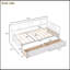 Lit de jour simple en bois avec deux tiroirs-1086312431