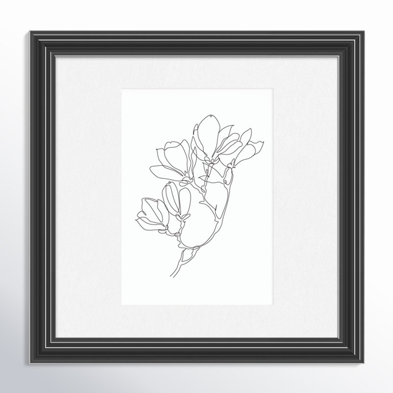 Lilli Wood Beveled Picture Frame with Mat, 11" x 14", 20" x 20", Black