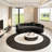 Black curved negotiating sofa-103978032
