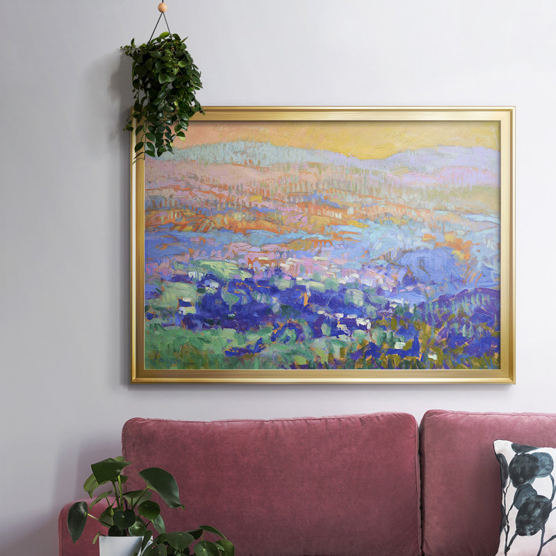 «Meet Me and the Edge of Dreams», toile tendue avec châssis, Or, H 18 po x l 26 po x P 1,5 po