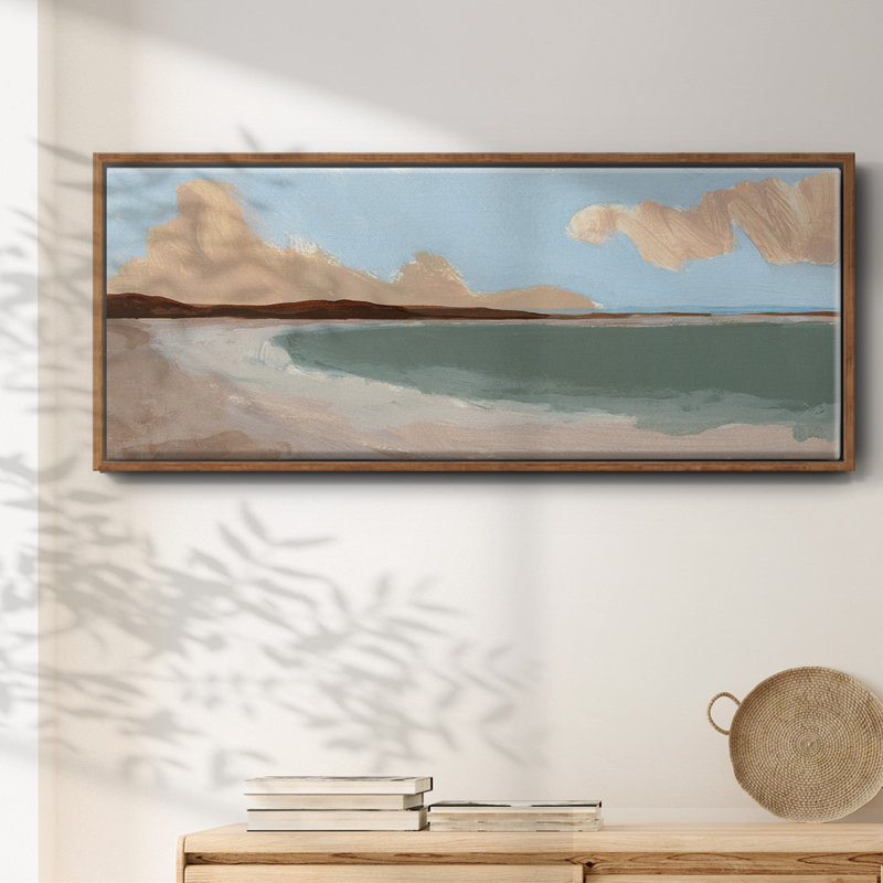 Long Shore I- Framed Canvas, 20" H x 50" W