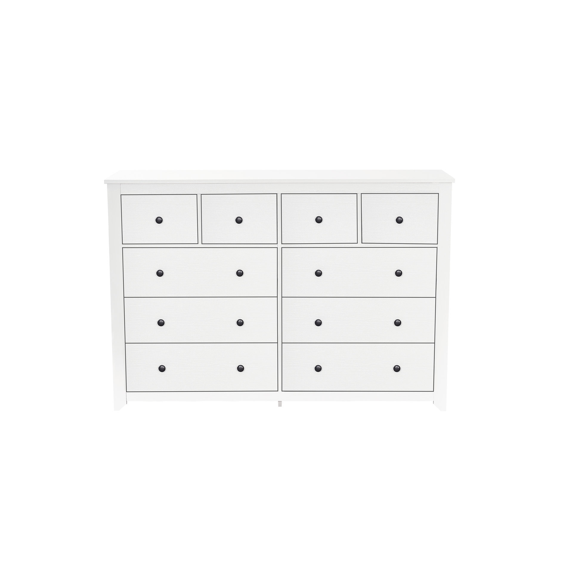 Dakota Fields Modern White 9 - Drawer Dresser, Ideal For Entry Table ...