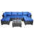 Coussin bleu marine / structure noire est en rupture de stock sélectionné