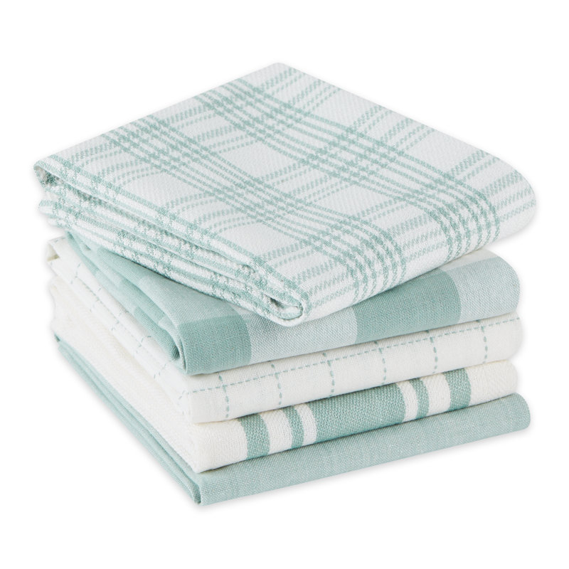 Torchon Asst Jadeite Everyday, Vert / blanc