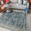 Tapis bleu Davide 1229 - motif transitionnel moderne, texture douce haute-basse-87875097