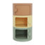 Table de chevet 3 niveaux avec table de chevet et armoire de rangement autoportante pour la chambre à coucher, couleurs Macaron-461704176