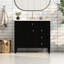 Modern Bathroom Vanity With Sink 36", 2 Drawers And Tip-Out Drawer, Spacious, Black Contemporary Cabinet Element-120994750-120994754
