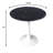Haddix 35" Round Dining Table with MDF Top and White Steel Pedestal Base - Seats 6-7 Person for Kitchen and Dining Room-1674378387