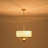 Americana-Style 3-Light Trimmed Linen Drum Pendant