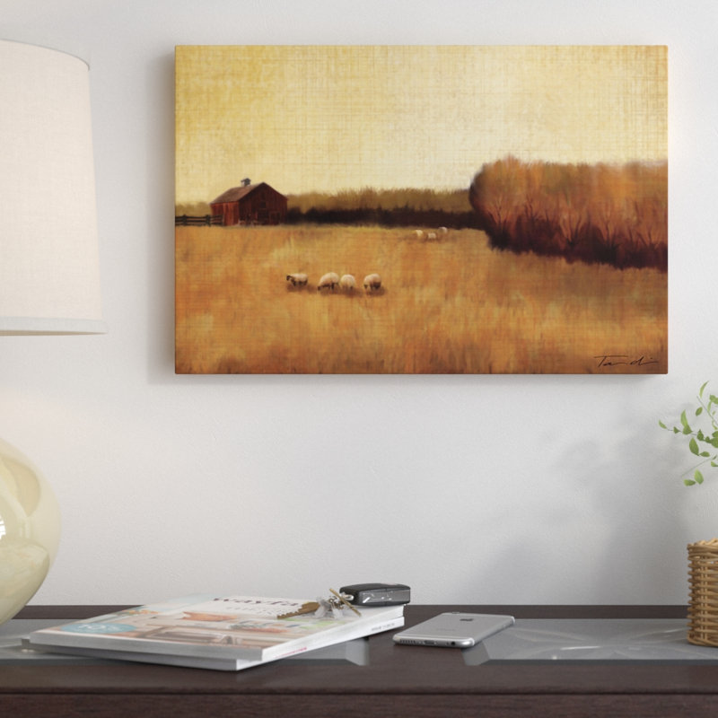 « open range i », reproduction d’art sur toile tendue, H 18 po x l 26 po x P 1,5 po, Pas de tapis, Toile encadrée noire