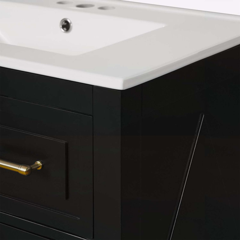 30'' Bathroom Vanity with Sink Combo, Black