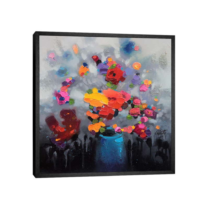 Bouquet I by Scott Naismith - Print on Canvas, Black Framed, 93.98 cm H x 93.98 cm W