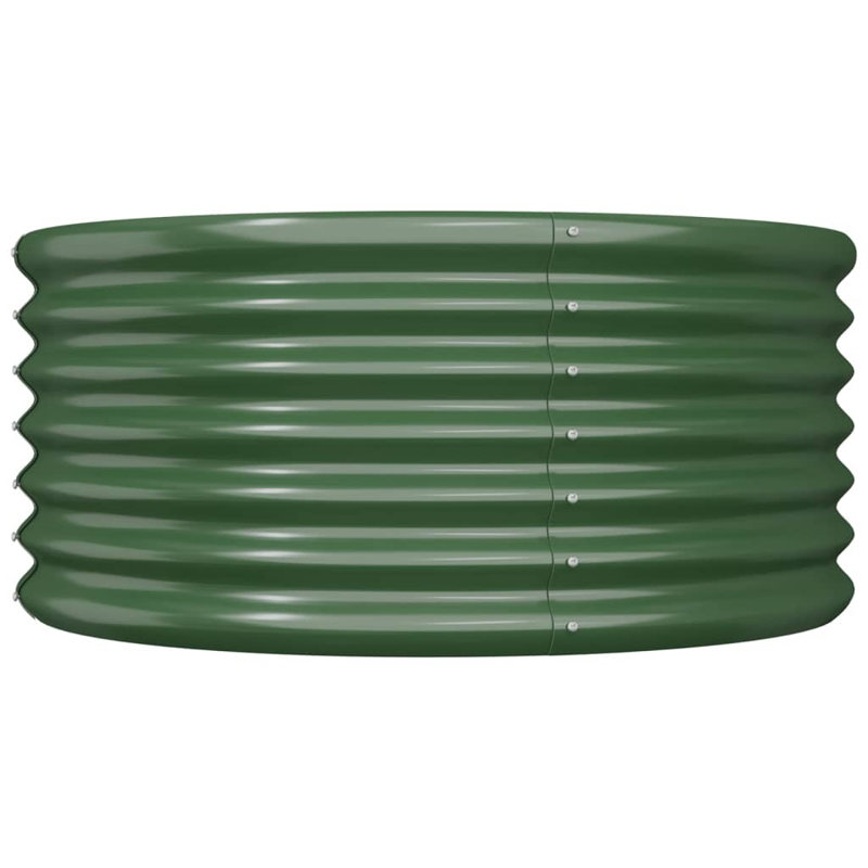 Garden Raised Bed Powder-coated Steel, Green, 14.17" H x 31.50" W x 31.50" D