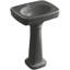 Bancroft 28" Tall Ceramic Vitreous China Rectangular Bathroom Sink-756003612-781547680-790064901