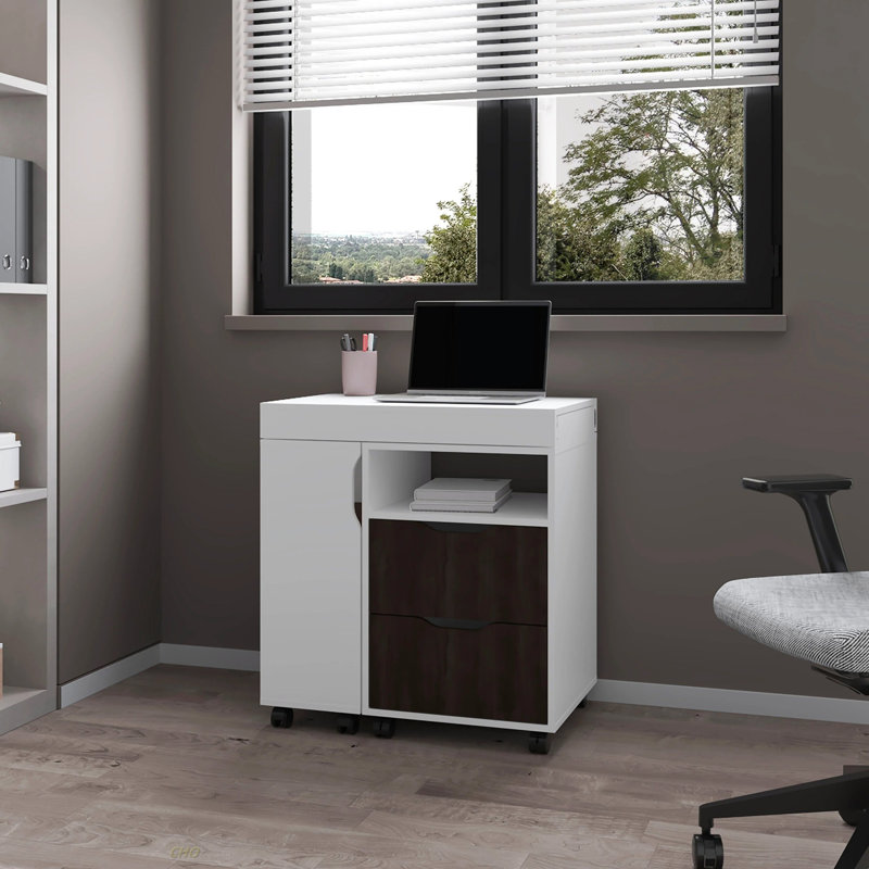 2-Drawer Extendable Desk With Sliding Mechanism