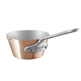 Mauviel M'MINIS Splayed Saute Pan With Pouring Edge & Brass Handle, 3.54-In
