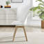 Scandinavian Dining Table Set - Minimalist Style Glass and Metal Leg with 4 Luxury Dining Chairs-86714793-87113437